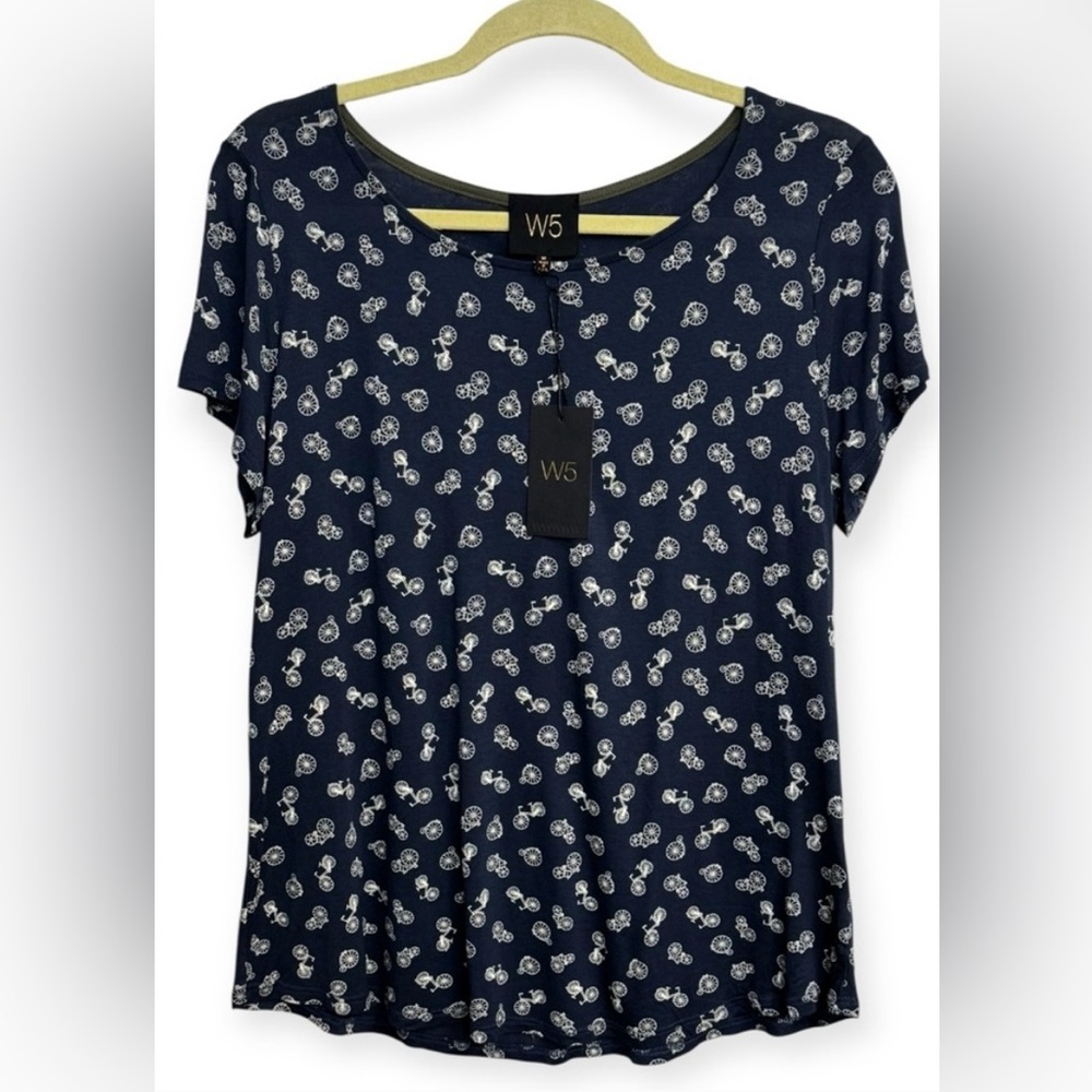 Anthropologie W5 Blouse Bicycle Pattern NWT
